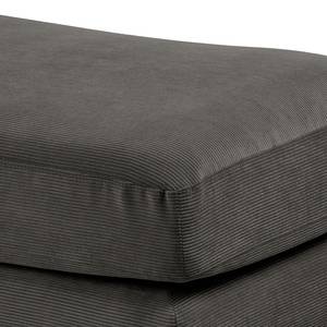 Gestoffeerde hocker Renera Corduroy Licia: Antracietkleurig