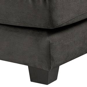 Gestoffeerde hocker Renera Corduroy Licia: Antracietkleurig