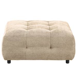 Gestoffeerde hocker Ginzo Geweven stof Stormy: Beige