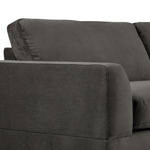 3-Sitzer Sofa Renera Cordstoff Licia: Anthrazit - Breite: 256 cm