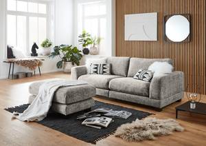 3-Sitzer Sofa Renera Chenille Leyla: Hellgrau - Breite: 224 cm