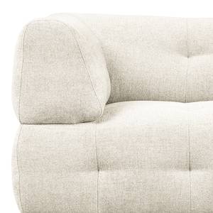 Ecksofa Ginzo mit Ottomane Chenille Gelia: Creme - Ottomane davorstehend rechts