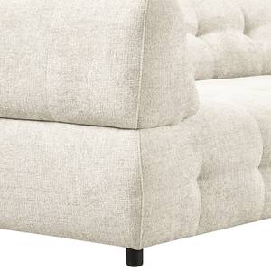 Ecksofa Ginzo mit Ottomane Chenille Gelia: Creme - Ottomane davorstehend rechts