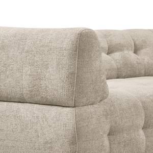 Ecksofa Ginzo mit Ottomane Chenille Gelia: Taupe - Ottomane davorstehend rechts