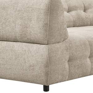 Ecksofa Ginzo mit Ottomane Chenille Gelia: Taupe - Ottomane davorstehend rechts