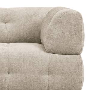 Hoekbank Ginzo met chaise longue Chenille Gelia: Taupe - Longchair vooraanzicht links