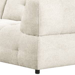 Ecksofa Ginzo mit Longchair Chenille Gelia: Creme - Longchair davorstehend links