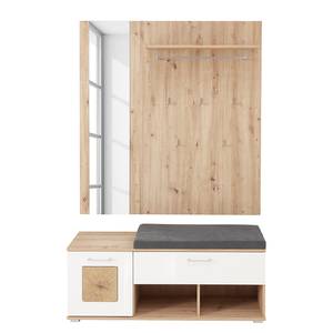 Compacte garderobe Gattica Hoogglans wit