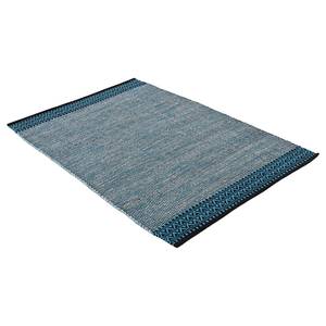 Tappeto a pelo corto Kelim Mia Cotone - Reversibile - Blu - 160 x 230 cm