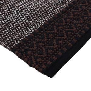 Tapis Kelim Mia Coton - Réversible - Marron - 140 x 200 cm