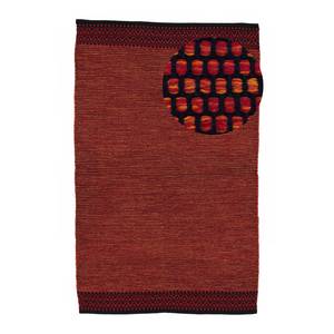 Laagpolig vloerkleed Kelim Mia katoen - omkeerbaar - Rood - 160 x 230 cm