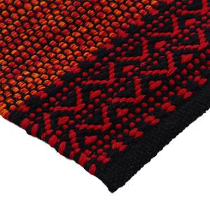 Laagpolig vloerkleed Kelim Mia katoen - omkeerbaar - Rood - 120 x 170 cm