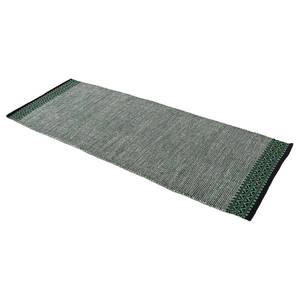 Tapis de couloir Kelim Mia Coton - Réversible - Vert - 75 x 240 cm