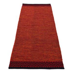 Tapis de couloir Kelim Mia Coton - Réversible - Rouge - 75 x 200 cm