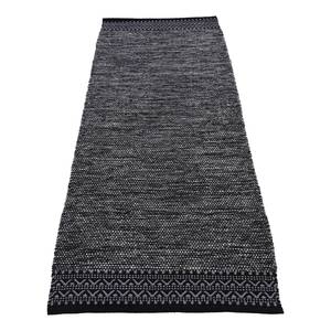 Tapis de couloir Kelim Mia Coton - Réversible - Noir - 75 x 240 cm