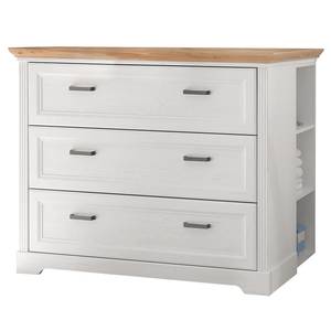 Verschoningscommode Sinala witte pijnboomhouten look/Artisan eikenhouten look