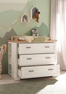 Verschoningscommode Sinala witte pijnboomhouten look/Artisan eikenhouten look