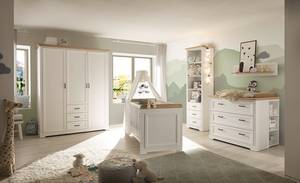 Verschoningscommode Sinala witte pijnboomhouten look/Artisan eikenhouten look