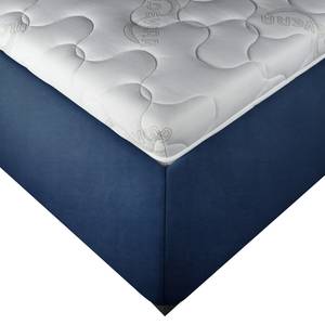 Gestoffeerd bed Harmonie Flex gewelfd Donkerblauw - 160 x 200cm - Platweefsel