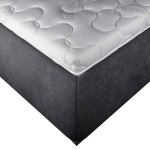 Lit capitonné Harmonie Flex bombé Anthracite - 160 x 200cm - Tissé à plat