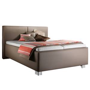 Gestoffeerd bed Harmonie Flex vierkant Modder - 160 x 200cm - Kunstleer