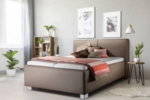 Gestoffeerd bed Harmonie Flex vierkant Modder - 160 x 200cm - Kunstleer