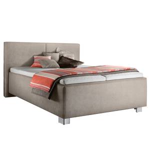 Gestoffeerd bed Harmonie Flex vierkant Crème - 160 x 200cm - Platweefsel