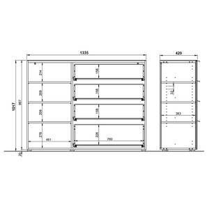 Buffet Oakland I Verre - Gris argenté / Graphite