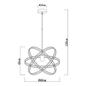 Suspension Tamara - Type D Fer - 1 ampoule - Diamètre : 40 cm