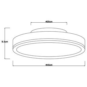 Plafonnier LED Doro - Type B Plexiglas / Fer - 1 ampoule - Diamètre : 45 cm