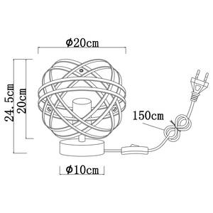 Lampe Tamara Fer - 1 ampoule