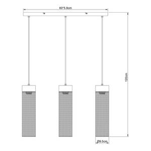 Suspension Hans Fer - 3 ampoules - Nb d'ampoules : 3