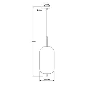 Pendelleuchte Blacky Typ K Milchglas / Eisen - 1-flammig