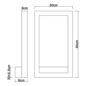 LED-Wandleuchte Mandera Acrylglas / Eisen - 1-flammig