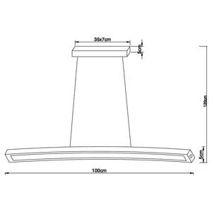 LED-hanglamp Doro acrylglas/ijzer - 1 lichtbron