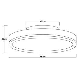 LED-plafondlamp Doro type H acrylglas/ijzer - 1 lichtbron