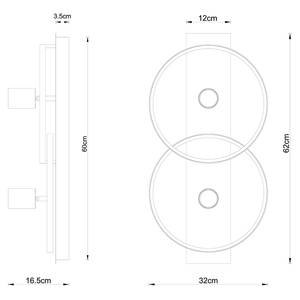 LED-plafondlamp Danny type B acrylglas/ijzer - 1 lichtbron