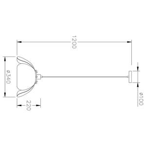 Hanglamp Dawar gekleurd glas/ijzer - 1 lichtbron