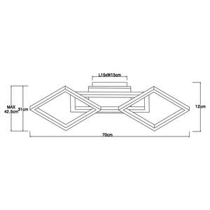 LED-plafondlamp Bossy type D acrylglas - 1 lichtbron