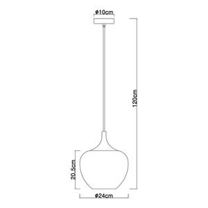 Pendelleuchte Maxy Typ B Farbglas / Eisen - Durchmesser: 24 cm