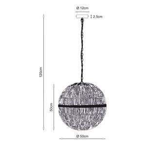 Hanglamp Hermi type J ijzer; messing - 1 lichtbron - Diameter: 50 cm