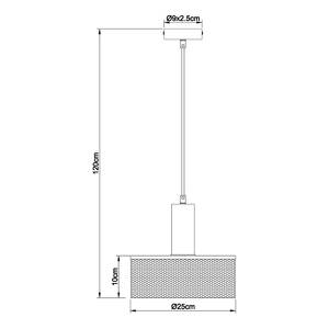 Suspension Jedd - Type E Fer / Plexiglas - 1 ampoule