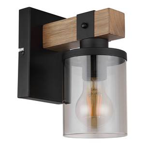 Wandlamp Lila gekleurd glas/ijzer - 1 lichtbron