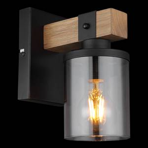 Wandlamp Lila gekleurd glas/ijzer - 1 lichtbron