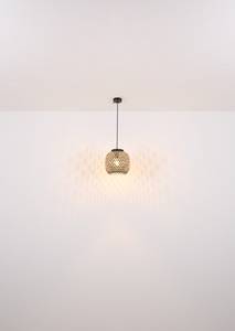 Hanglamp Colly type B massief bamboehout/ijzer - 1 lichtbron - Diameter: 30 cm