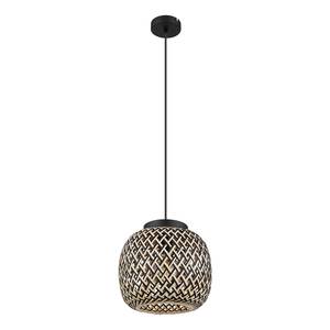 Hanglamp Colly type B massief bamboehout/ijzer - 1 lichtbron - Diameter: 30 cm