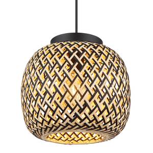 Hanglamp Colly type B massief bamboehout/ijzer - 1 lichtbron - Diameter: 30 cm