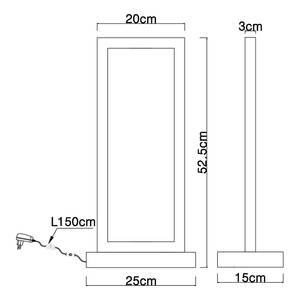 Lampe LED Mandera Plexiglas / Fer - 1 ampoule