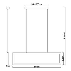 LED-Pendelleuchte Mandera Acrylglas / Eisen - 1-flammig