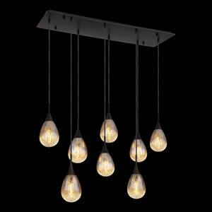 Hanglamp Krys gekleurd glas/ijzer - Aantal lichtbronnen: 8